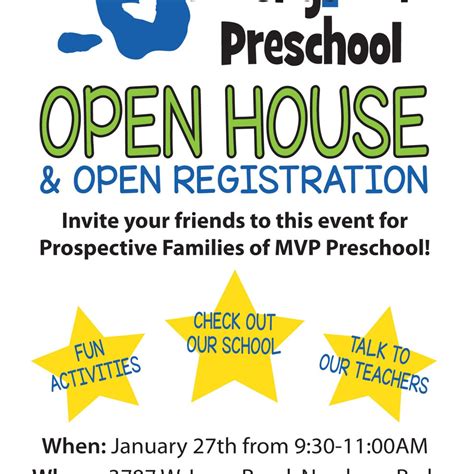 Open House Flyer 2018 Monte Vista Presbyterian Preschool Newbury Park