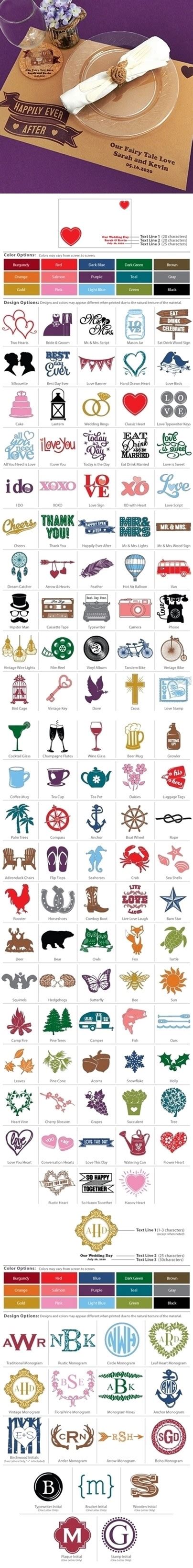 Personalized Kraft-Paper Placemats (125 Designs) | Personalized Gifts ...