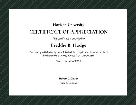 Free Graduation Appreciation Certificate Template Edit Online