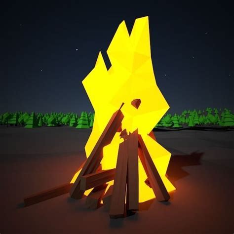 Low Poly Fire free 3D model | CGTrader