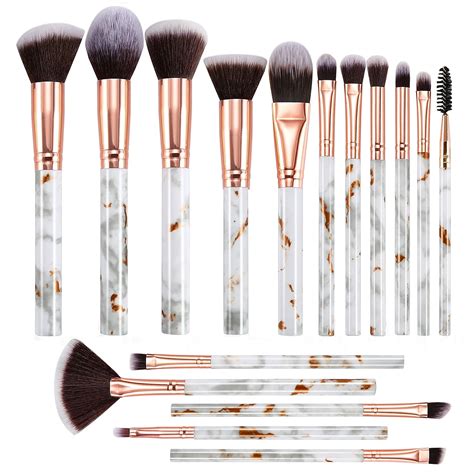 Pinselset Makeup Duaiu 16 Stück Professionelle Pinsel Set Marmor Gesicht Make Up Pudercreme