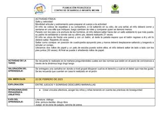 PLANEACION SEMANAL grupo atención pre jardín PPT