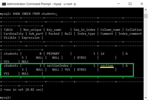 How To Add A Column To The INDEX In MySQL Table