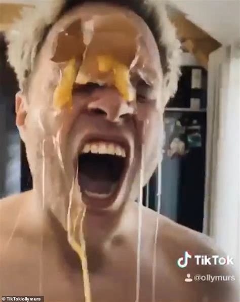 Olly Murs gets egg smashed on his FACE by girlfriend Amelia Tank ...