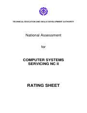 Rating Sheet Pdf TECHNICAL EDUCATION AND SKILLS DEVELOPMENT AUTHORITY