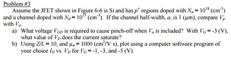 Solved Assume The JFET Shown In Figure 6 6 Is Si And Has P Chegg