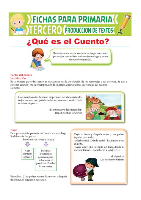 Qu Es El Cuento Para Tercero De Primaria Partes Del Cuento