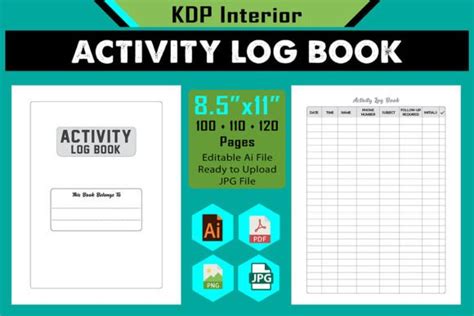 Activity Log Book Kdp Interior Graphic By Graphic Kdp Interior Shop