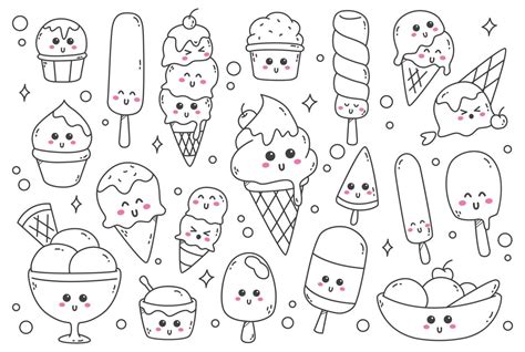 Comida Kawaii Para Colorir - Comida Kawaii para colorir - Blog Roupinhas Tec-Bebe