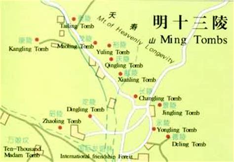 Map of Ming Tombs,Beijing Tour Map