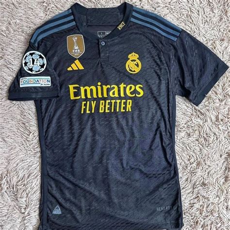 Jual Jersey Player Issue Real Madrid 3rd 2023 2024 Full Patch Ucl Cwc