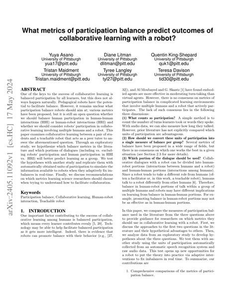 Pdf What Metrics Of Participation Balance Predict Outcomes Of