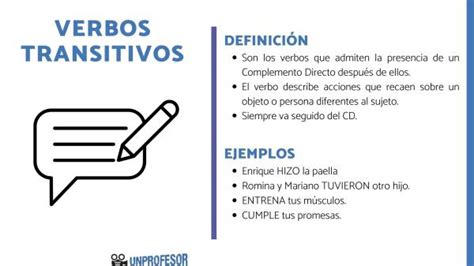 Qué es un verbo TRANSITIVO con ejemplos y ejercicios resueltos