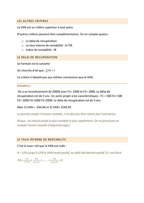 Gestion financière Notes de cours 1 1 Warning TT undefined