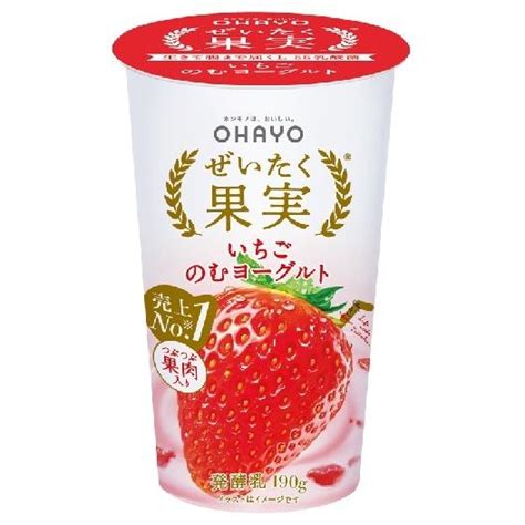 ぜいたく果実 いちご のむヨーグルト 180g×12本「クール便でお届けします。」【オハヨー乳業】 11 006ハートフル ヤフー店