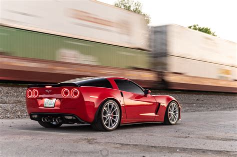 Red Chevrolet Corvette Z06 With CCW Classic Wheels In Matte, 50% OFF