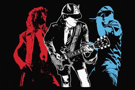 Музыкальный постер: AC/DC на черном - Интернет-магазин СТ-Диалог