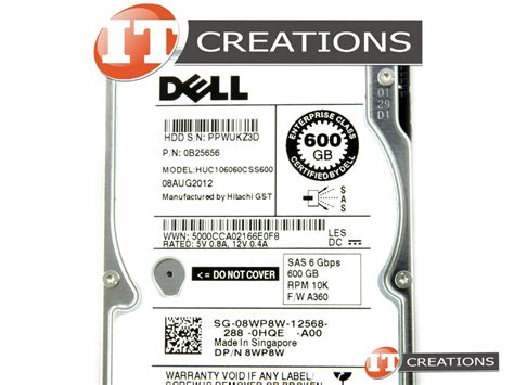 HUC106060CSS600-DELL - Refurbished - DELL / HITACHI GLOBAL 600GB 10K ...