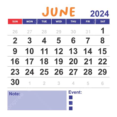 2024 June Calendar With Holidays Clip Art 2020 Eryn Odilia