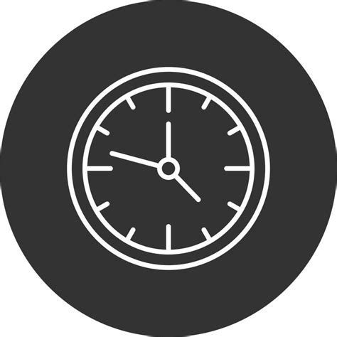 Wall Clock Line Inverted Icon 9892200 Vector Art At Vecteezy