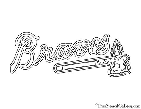 MLB - Atlanta Braves Logo Stencil | Free Stencil Gallery