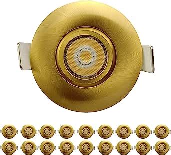 Perlglow Pack Inch Gimbal Round Downlight Luminaire Brushed Brass