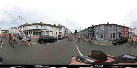 World Naked Bike Ride 2019 Brighton 5 7K Film 360 VR BORNAKED