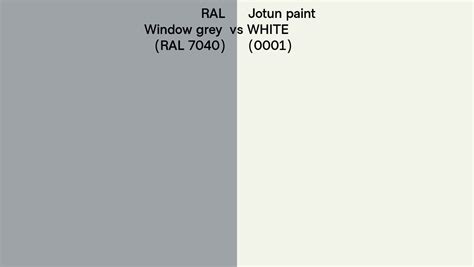 RAL Window Grey RAL 7040 Vs Jotun Paint WHITE 0001 Side By Side