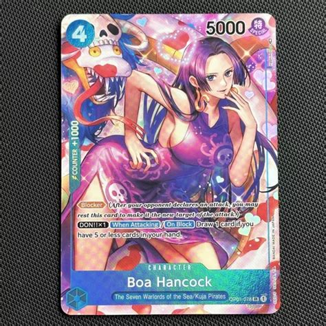 One Piece Card Game Boa Hancock Alternate Art Sr Op Romance