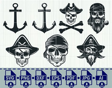 Pirate Svg Pirate Svg Bundle Pirate Cut Files Pirate Silhouette