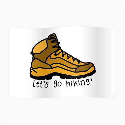 Let S Go Hiking Poster By Simonsdesign Redbubble