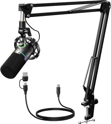 FIFINE XLR Streaming Mikrofon mit Arm für Podcast Studio USB Dynamisch