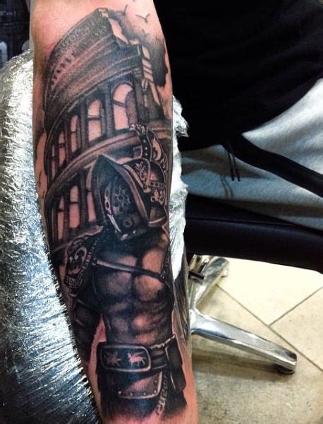 Gladiator Armor Tattoo Sleeve