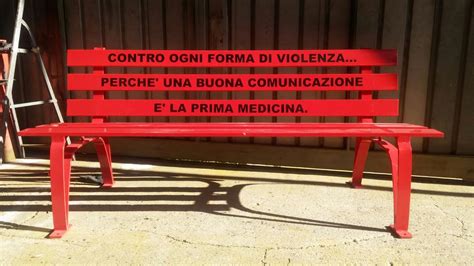 8 Marzo Una Panchina Rossa Al Businco Contro Ogni Forma Di Violenza