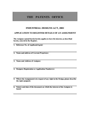 Fillable Online Patentsoffice Assignment Form Pdf Irish