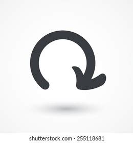 Circular Clockwise Arrow Icon Stock Vector Royalty Free