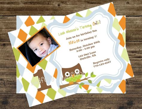 Printable Look Whooo S One Owl Boy Birthday By Thepartypaperfairy