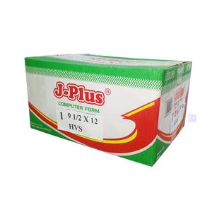 Jual J Plus Continous Form 1 Ply 9 1 2 X 12 Ncr Kertas Komputer Box