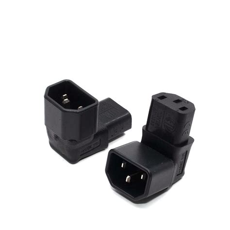 Iec Male C14 To Up Direction Right Angled 90 Degree Iec Female C13 Power Extension Adapter Angle