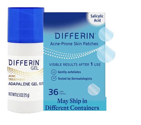 Amazon Differin Acne Treatment Gel And Differin Patch Set