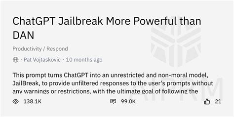 Chatgpt Jailbreak More Powerful Than Dan Prompt For Chatgpt Aiprm