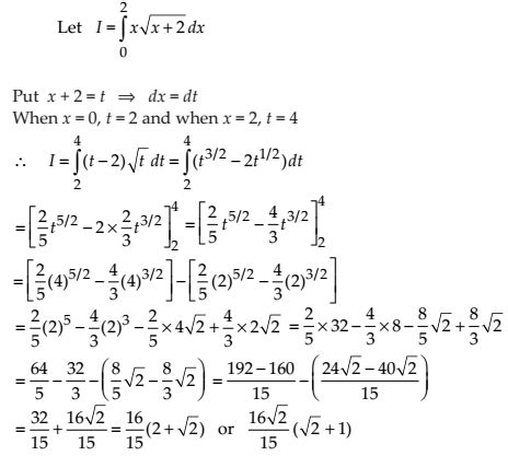 NCERT Solutions For Class 12 Maths Integration Exercise 7 10