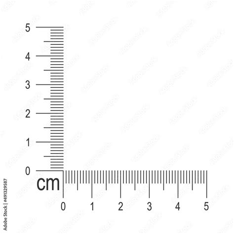 stockvector  centimeter corner ruler template measuring tool