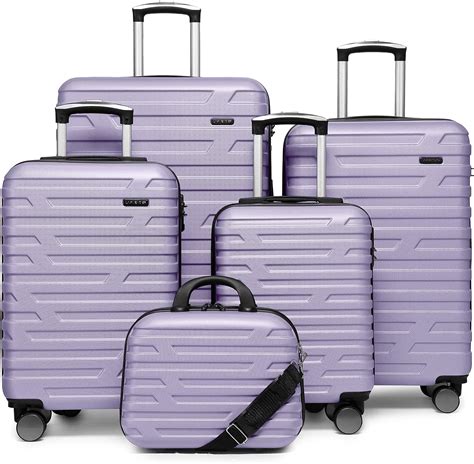 Larvender Luggage 5 Piece Sets Expandable Luggage Sets