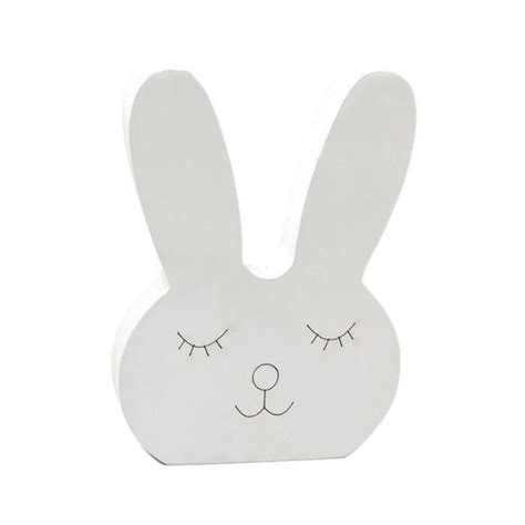 R Mignon dessin animé Style nordique en bois lapin ornements bureau