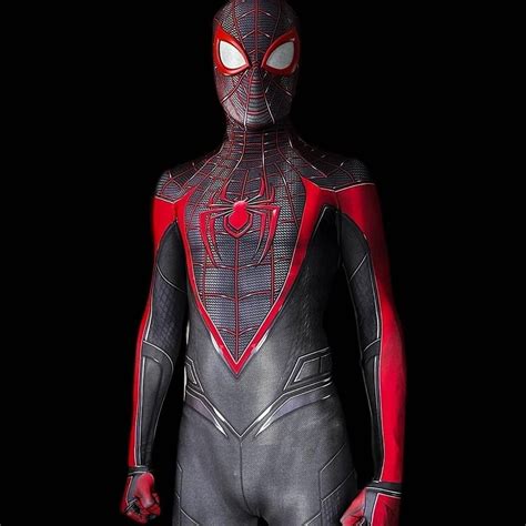 Ps Insomniac Miles Morales Spidyboy Cosplay Costume Spandex Lycra