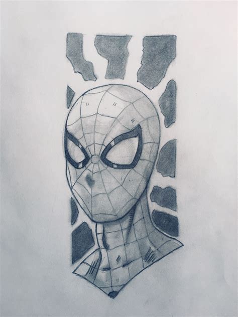 marvel Art Drawings Sketch Spiderman - Jordon Cuascut