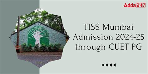 TISS Mumbai Admission 2024-25 through CUET PG