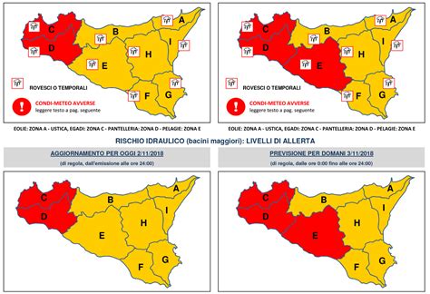 Maltempo In Sicilia Sale Il Livello Di Allarme Allerta Rossa A