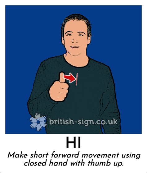 Hi in British Sign Language (BSL)